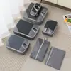Set de cinco piezas de malla de bolsas de almacenamiento de viaje compresibles, organizador de equipaje, bolsa portátil para empacar ropa para viajes de negocios y viajes