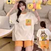 Pijama de Verano 200 jin para Mujer, Individual, Dibujos Animados, Manga Corta, Shorts, Talla Grande de Verano, Holgado, Estilo Verano, Ropa de Casa para Mujer