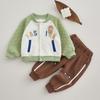 Traje de niño primavera y otoño de dos piezas 2024 nuevo y atractivo pantalón deportivo coreano para hombre