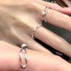 Anillo de personalidad abierta de diseño de cruz plateada limitada diosa coreana vanguardista de moda 2024 moda nicho