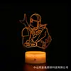 Regalo creativo exclusivo transfronterizo de Star Wars regalo luz de noche LED 3D colorida lámpara de mesa de noche con control remoto táctil
