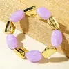 Pulsera Ovalada Irregular Acrílica Europea y Americana Transfronteriza Elegante Exagerada Nicho Alta Gama Moda Elegante Joyería de Mano