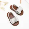 Sandalias de Verano Elásticas con Lazo para Niñas Suela Suave Antideslizante Para Uso en Exteriores Planas Estilo Princesa Pantuflas Infantiles