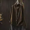 Nuevo Producto Otoño/Invierno 2026 Estilo Coreano Holgada Casual Camiseta Térmica de Manga Larga con Cuello Alto y Botones para Mujer MHT