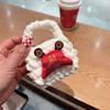 Feliz Año Nuevo festivo rojo león Dragón peluche muñeco de dibujos animados tejido a mano bolsa para audífonos Bluetooth monedero venta al por mayor