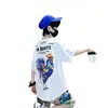 Camiseta de Algodão Puro de Manga Curta para Meninos Verão 2025 Nova Tops de Meia-Manga Média e Grande para Crianças Camiseta Solta Tendência de Verão para Meninos