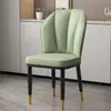Silla de comedor estilo crema lujo ligero gama alta minimalista moderno estilo diseñador minimalista silla con respaldo para maquillaje en casa