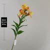 Flor de Lirio 3D Grabada de Colores de Seis Pétalos Adornos para Boda Sala de Estar Ramo de Flores Artificiales Decoración de Boda