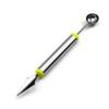 Cuchillo para trinchar de sandía corrugado multifuncional dos en uno de acero inoxidable de doble cabeza para cocina doméstica, venta al por mayor