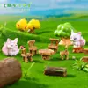 Mesas e Cadeiras Criativas Retrô Bancos Raposa Pequena Fada Jardim Paisagismo Decoração DIY Acessórios Mini Micro Paisagem Pequenos Enfeites