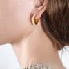 Aretes de Diseño Nicho Estilo Europeo y Americano Perla de Imitación Barroca Geométricos Acero de Titanio Oro Aretes para Mujer