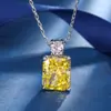 Otoño e invierno nuevo joyería Huabi diamante de alto carbono corte flor de hielo cobre incrustado con diamante amarillo traje de azúcar 10*12-8*10