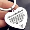 Regalo de Navidad personalizado con letras de acero inoxidable caliente transfronterizo, llavero de metal con amor para colegas y amigos al por mayor
