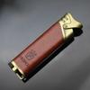 Tongxin 908 encendedor de cigarros de cuero de negocio creativo, piel de corbata, encendedor inflable a prueba de viento, moda, personalidad, venta al por mayor