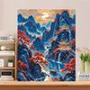 Qianli Jiangshan Estilo Antigo Pintura a Óleo Digital Feita à Mão DIY Colorir Preenchido Acrílico Óleo Pintura Decorativa para Pendurar Presente