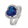 Anillo de Diamantes Amor Esmeralda Shake Tone con Transmisión en Vivo de Productos Anillo Tesoro de Color de Compromiso de Princesa Británica