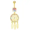 Comercio Electrónico Europeo y Americano Estilo Nuevo Delfín Lindo y Moderno Sexy Brillante Incrustado de Circonita Joyería de Piercing Anillo para Ombligo Anillo de Vientre
