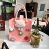Bolsa de Tela para Fiesta de Luna Llena del Año del Cabro, Bolsa de Dibujos Animados para Regalo de Cumpleaños de un Año, Bolsa Linda de Fieltro con Pompón