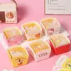 Vasos Desechables de Papel para Hornear Vasos para Muffins Forros Cuadrados de Papel Chiffon Vasos Cuadrados Hokkaido para Hornear Pastel Resistentes a Altas Temperaturas
