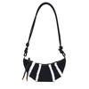 Bolsas de Diseño Nicho Transfronterizas Otoño e Invierno para Mujer, Nuevo Bolso Cruzado de Peluche Empalmado Tipo Dumpling, Bolso de Luna de Alto Gama Francés