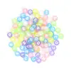 Acessórios para Pingente Acrílico Quadrado Branco mais Fluorescente Cor Gota Contas de Letra Ornaments DIY 100 peças/saco
