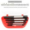 Conjunto de 5 peças de dispositivo de extração de parafuso de cabeça quebrada parafuso parafuso quebrado torneira válvula triangular rosca anti-horária macho de roscar bit de torquês