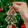 Decoraciones Decoración de Navidad Accesorios Entusiastas Boston Mascota Perro Colgante Acrílico Regalo Árbol de Navidad Perro