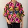 Tailandia camisa hawaiana ropa de isla retro camisa floral de alta calidad casual chic solapa verano manga corta cárdigan