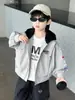 2069 Conjunto de Dos Piezas con Sudadera para Niños Primavera y Otoño 2026 Nueva Chaqueta Cardigan Estilo Coreano de Otoño para Niños Pequeños