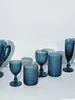 Série Azul Royal Decorações de Vitrine para Banquete Familiar Copo de Água de Grande Capacidade Excedente de Presente Taça de Sobremesa