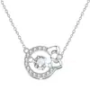 Collar de Corazón Hello Kitty Chica Inteligente Cadena para Clavícula Corazón Hello Kitty Colgante Latente Sentido del Diseño para Enviar a Novia