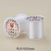 Carrete pequeño portátil de línea de pesca transparente, hilo para abalorios DIY, hilo de cristal no elástico, línea de pesca para pescar.