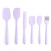 Juego de espátulas de silicona para cocina y repostería casera, juego de 6 piezas para pastel, mantequilla, aceite de barbacoa y ensalada