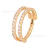 Guanzhiniu F136/G23 Anillo de Nariz de Titanio Pendientes Anillo de Septum Anillo Cerrado de Doble Capa de Circonia Europeo y Americano Piercing
