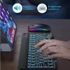 Carregador de Tablet Teclado Bluetooth em Russo Conjunto Mouse Dual-Mode com Luz de Fundo em Espanhol Russo com Luz de Fundo
