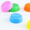 Tapa de silicona para botella de vino, color caramelo, disponible en fábrica. Identificador de tapón de vacío para tapa de botella de vino.