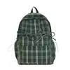 Mochila Retro a Cuadros Estilo Japonés para Mujer, Otoño e Invierno, Niñas de Secundaria, Estudiantes de Preparatoria, Bolsa Escolar, Mochila de Clase
