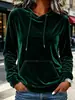 Ropa europea y americana de mujer de desarrollo propio de Anno para tiendas independientes de Amazon: sudadera con capucha casual de moda de terciopelo con cordón