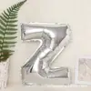 Globo de Letra de Película de Aluminio de 16 pulgadas Decoración para Fiesta de Cumpleaños Infantil Globo de Letra de Papel de Aluminio Dorado Plateado