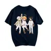 Anime japonês de 2025 "The Promised Neverland" nova estampa de moda estilo europeu e americano camiseta unissex gola redonda