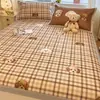 Conjunto de Três Peças de Matelassê de Seda Gelada para Refrescar no Verão Desenho Animado Crianças Ar Condicionado Matelassê Macio Cama de Casal Doméstica Lavável à Máquina Lençol Refrescante