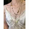 Collar europeo y americano vintage de alta resistencia con diseño de borla exagerada, único y elegante, accesorio de cadena para la clavícula de moda para chicas a la moda