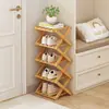 Zapatero plegable sin instalación, para puertas estrechas y pequeñas de casa, para dormitorios, de alquiler, de varias capas, sencillo, para guardar zapatos.