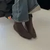 Botas Curtas de Lã Estilo Chanel para Mulheres Outono e Inverno 2026 Novas Botas e Botinhas de Lã Estilo Ins Versáteis de Salto Baixo Finas para Mulheres