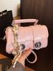 Bolsa Pequena Quadrada de Mão Estilo Doce Ins Nova Moda Verão Coreana Bolsa Transversal Versátil de Alta Qualidade Estilo Ocidental