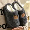 Pantuflas de algodón para mujer para otoño e invierno, de suela gruesa, antideslizantes, cálidas, de felpa, pantuflas de primavera y otoño para parejas y hombres.