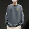 Nueva Camiseta de Manga Larga con Cuello Redondo para Primavera y Otoño 2025, Sudadera Gruesa Versátil de Moda, Camiseta Básica Unisex