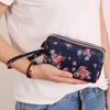 Cartera de Lona Impresa para Teléfono Móvil, Billetera para Monedas, Bolso de Mano Largo para Mujer