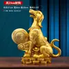 Adornos de perro de latón puro rincón noroeste del zodiaco relleno de esquina de perro manualidades para el salón del hogar perro guardián