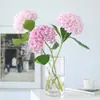 Ramo de una sola flor de hortensia artificial grande para decoración de escenas, decoración de bodas y hoteles, ramo de mano de hortensia, flores secas, flores artificiales